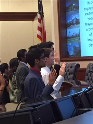 Adam taking oath 
